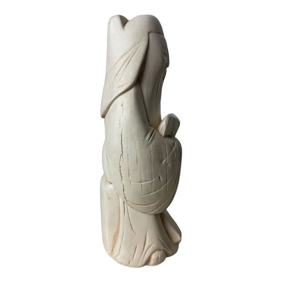 Austin Prod. Inc 1975 Confucius Statue Sculpture Hardstone Chinese Carving 7" - Picture 3 of 10